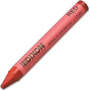 Dixon American Marking Crayons XO5OO5 Red 12-Pack