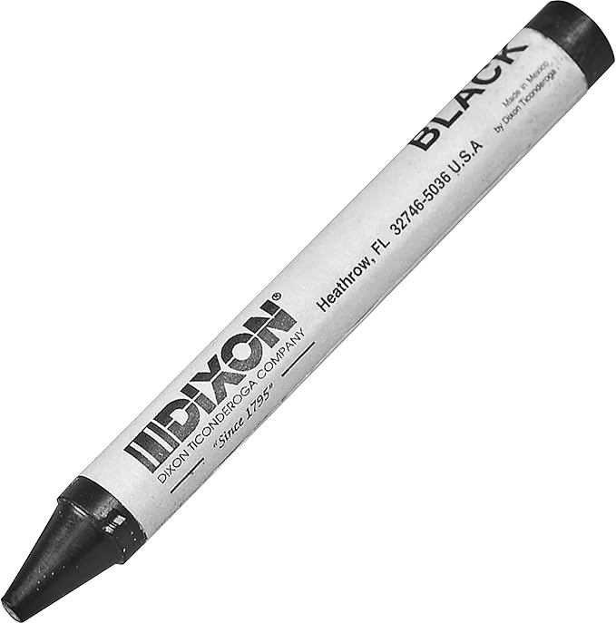 Dixon American Marking Crayons XO5OO5 Black 12-Pack