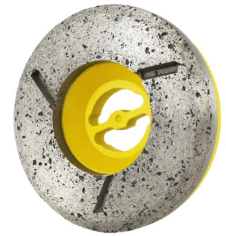 4" APEXX Yellow Metal-Bond Snail-Lock Graphite Wheel