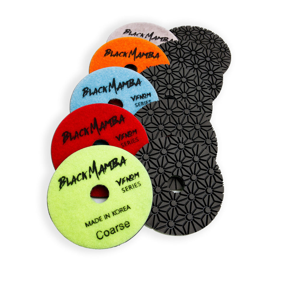 4” Venom Black Mamba Polishing Pad Coarse